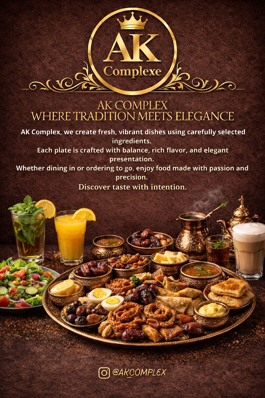 AK Complex Ramadan Menu presentation